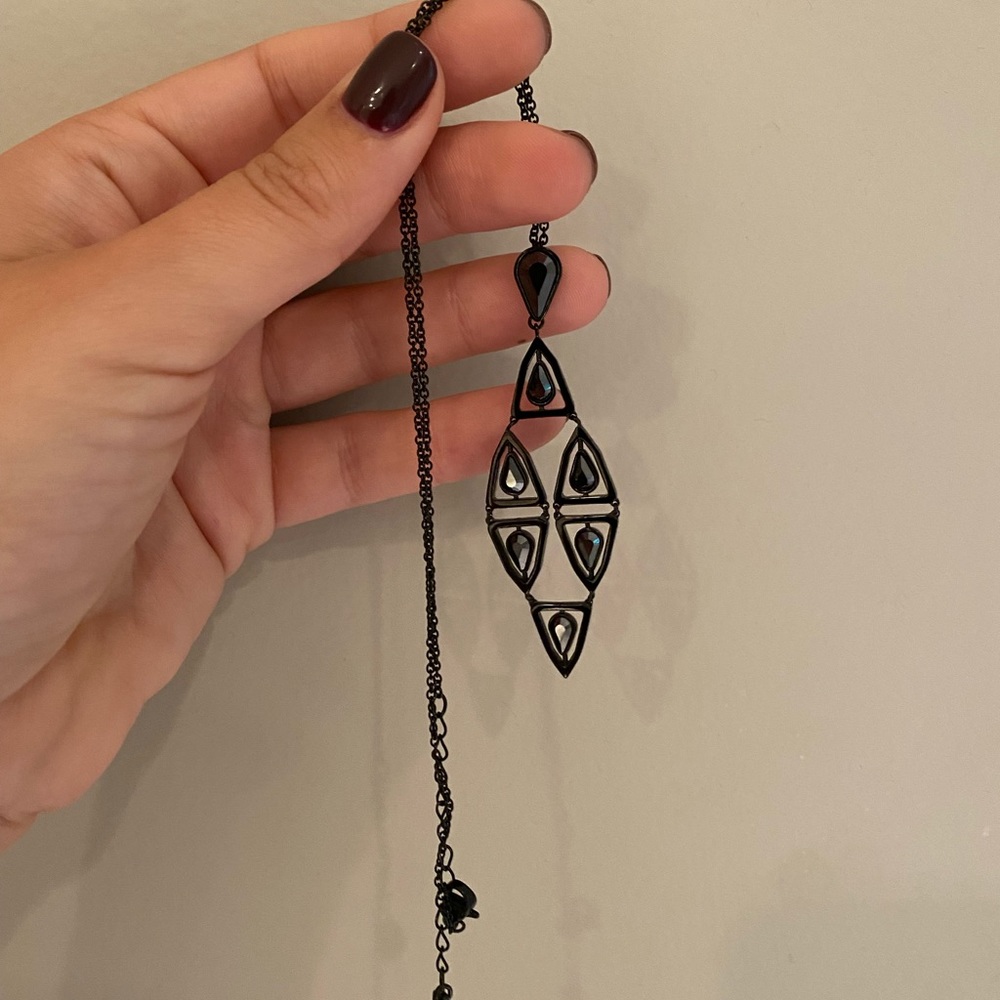 Black Swarovski pendant